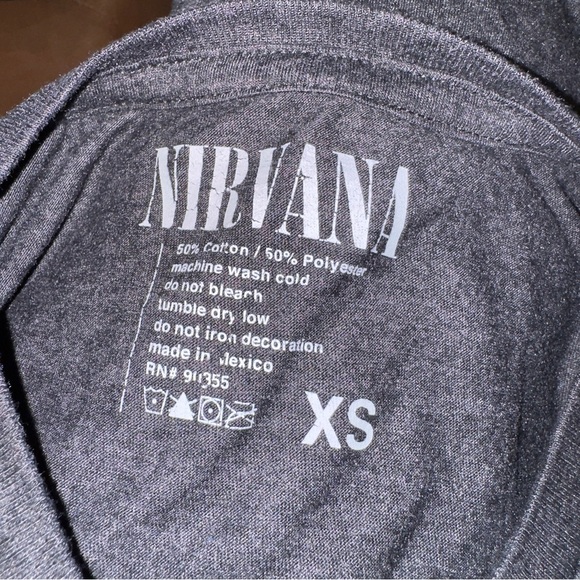 NIRVANA Charcoal Grey Neon Green Pink Women Size XSmall - Picture 3 of 3